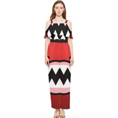 Funny Angry Draped Sleeveless Chiffon Jumpsuit