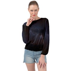 Cosmos-dark-hd-wallpaper-milky-way Banded Bottom Chiffon Top by Ket1n9