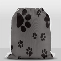 Dog-foodprint Paw Prints Seamless Background And Pattern Drawstring Bag (small) by Ket1n9