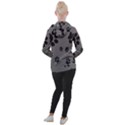Dog-foodprint Paw Prints Seamless Background And Pattern Women s Hooded Pullover View2