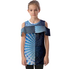 Data-computer-internet-online Fold Over Open Sleeve Top by Ket1n9