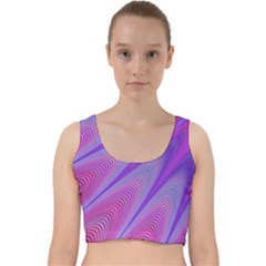Purple-star-sun-sunshine-fractal Velvet Racer Back Crop Top by Ket1n9