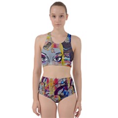 Graffiti-mural-street-art-painting Racer Back Bikini Set by Ket1n9