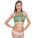 Taco-drawing-background-mexican-fast-food-pattern Cross Front Halter Bikini Top View1