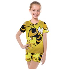 Georgia Institute Of Technology Ga Tech Kids  Mesh T-shirt And Shorts Set