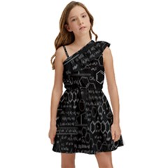 Medical Biology Detail Medicine Psychedelic Science Abstract Abstraction Chemistry Genetics Pattern Kids  One Shoulder Party Dress by Grandong