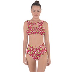 Christmas-paper-scrapbooking-pattern Bandaged Up Bikini Set  by Grandong