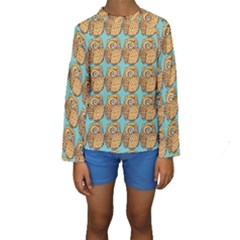 Owl Dreamcatcher Kids  Long Sleeve Swimwear by Grandong