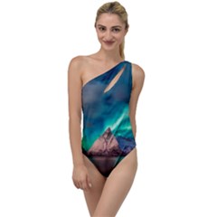 Amazing Aurora Borealis Colors To One Side Swimsuit by Grandong