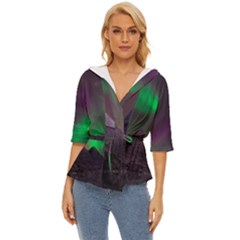 Fantasy Pyramid Mystic Space Aurora Lightweight Drawstring Hooded Top