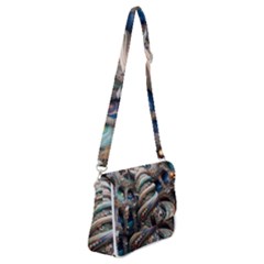 Fantasy Psychedelic Building Spiral Shoulder Bag With Back Zipper by Ravend