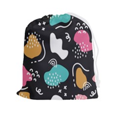 Art Pattern Design Background Print Drawstring Pouch (2xl)
