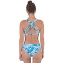 Blue Ocean Wave Texture Criss Cross Bikini Set View2