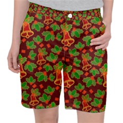 Template Christmas Pattern Women s Pocket Shorts by Pakjumat
