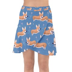 Corgi Patterns Wrap Front Skirt