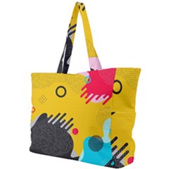 Abstract Colorful Pattern Shape Design Background Simple Shoulder Bag