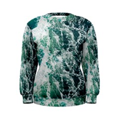 Blue Ocean Waves Women s Sweatshirt by Jack14