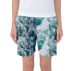 Blue Ocean Waves Women s Basketball Shorts by Jack14