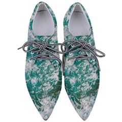 Blue Ocean Waves 2 Pointed Oxford Shoes by Jack14