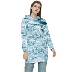 Ocean Wave Women s Long Oversized Pullover Hoodie by Jack14