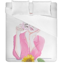 Girl Pink Duvet Cover Double Side (california King Size) by SychEva