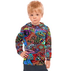 Vector Art Pattern - Kids  Hooded Pullover by Amaryn4rt