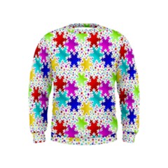 Snowflake Pattern Repeated Kids  Sweatshirt by Amaryn4rt