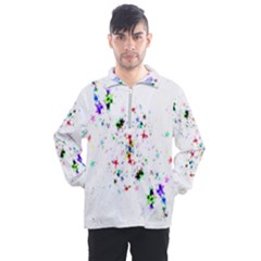 Star-structure-many-repetition- Men s Half Zip Pullover by Amaryn4rt