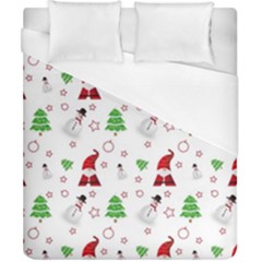 Santa Claus Snowman Christmas Xmas Duvet Cover (california King Size) by Amaryn4rt