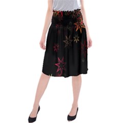 Christmas-background-motif-star Midi Beach Skirt by Amaryn4rt