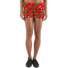 Christmas-paper-star-texture     - Yoga Shorts by Amaryn4rt