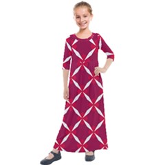 Christmas-background-wallpaper Kids  Quarter Sleeve Maxi Dress by Amaryn4rt