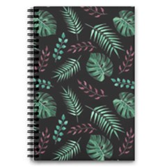 Abstract-seamless-pattern-with-tropical-leaves-hand-draw-texture-vector 5 5  X 8 5  Notebook by Amaryn4rt