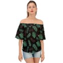 Seamless Bakery Vector Pattern Off Shoulder Short Sleeve Top View1