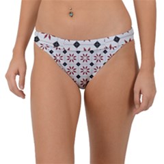 Tile Pattern Design Flowers Band Bikini Bottoms by Pakjumat