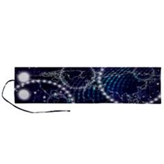 Continents Stars Networks Internet Roll Up Canvas Pencil Holder (l)