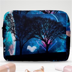 Trees Surreal Universe Silhouette Make Up Pouch (large) by Pakjumat