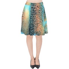 Photo Coral Great Scleractinia Velvet High Waist Skirt by Pakjumat