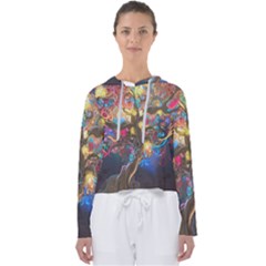 Psychedelic Tree Abstract Psicodelia Women s Slouchy Sweat by Modalart