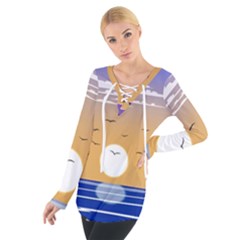Vector Graphic Clipart Mountains Tie Up T-shirt