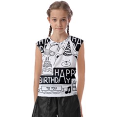 Happy Birthday Celebration Party Kids  Raglan Cap Sleeve T-shirt by Sarkoni