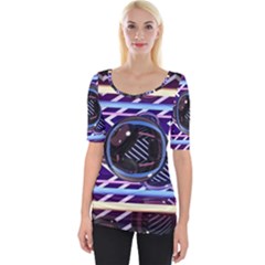 Abstract Sphere Room 3d Design Wide Neckline T-shirt