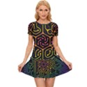 Circuit Hexagonal Geometric Pattern Background Pattern Women s Sports Wear Set View1
