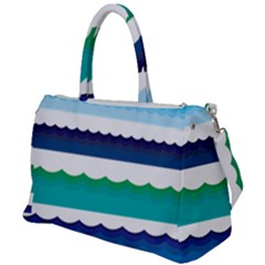 Water Border Water Waves Ocean Sea Duffel Travel Bag
