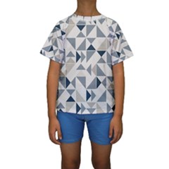 Geometric Triangle Modern Mosaic Kids  Short Sleeve Swimwear