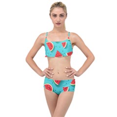Watermelon Fruit Slice Layered Top Bikini Set by Ravend
