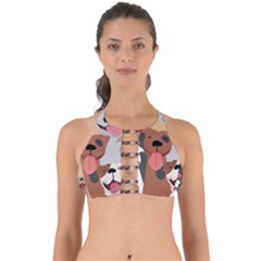 Dogs Pet Background Pack Terrier Perfectly Cut Out Bikini Top by Ravend
