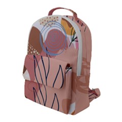 Abstract Circles Art Design Flap Pocket Backpack (large)