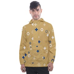 Cross Circles White Circles Men s Front Pocket Pullover Windbreaker