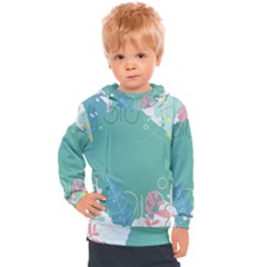 Plant Leaves Border Frame Kids  Hooded Pullover by Grandong